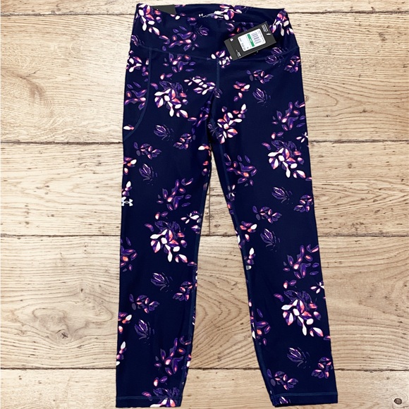 Under Armour HeatGear Printed No-Slip Waistband 7/8 Ankle Leggings Sz Large NWT - Picture 3 of 6